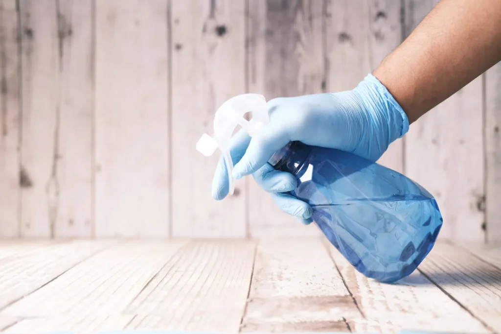 Cleaning and Drying Wood Floor